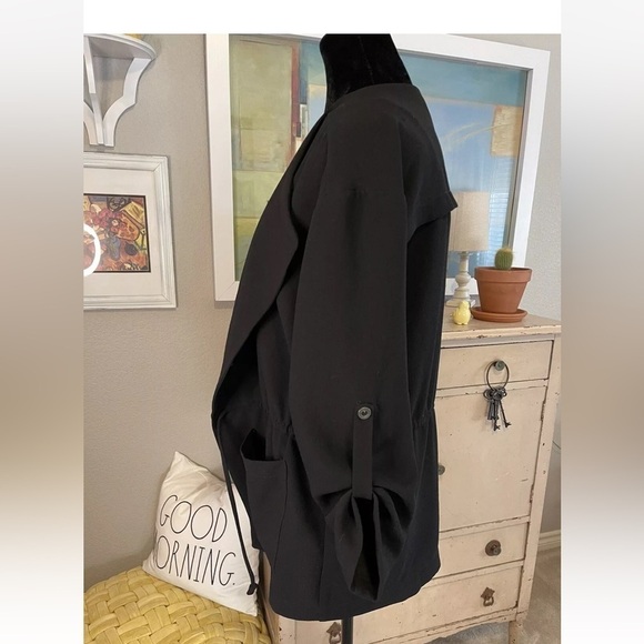 Astr The Label Jacket S Black Slouchy Drape Collar Holidays Preppy Dressy Classy - Picture 4 of 7